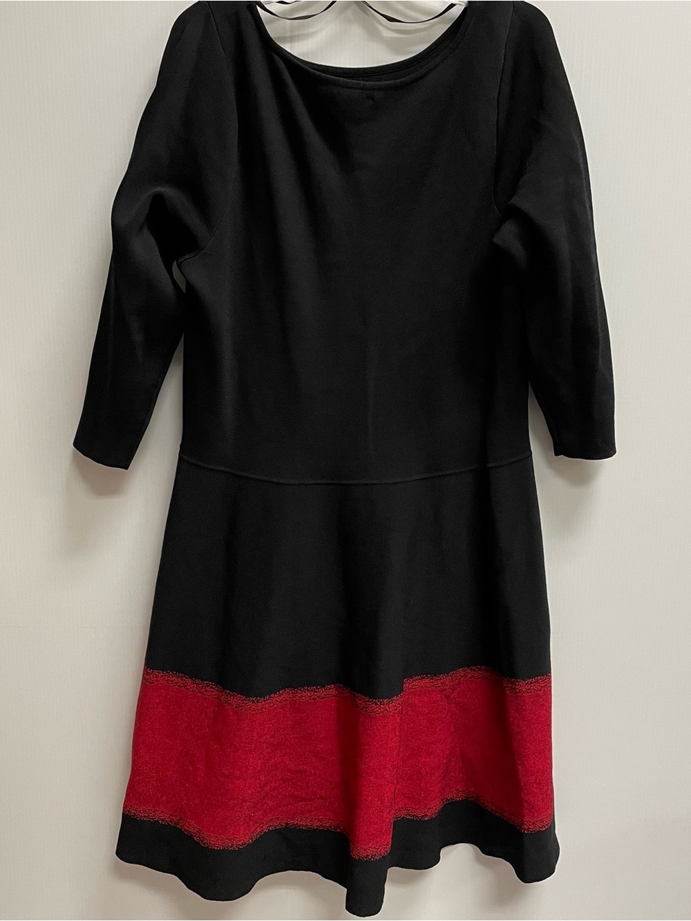 ELIZA J BLACK & RED MIDI LENGTH DRESS SZ 2XL - Picture 6 of 6